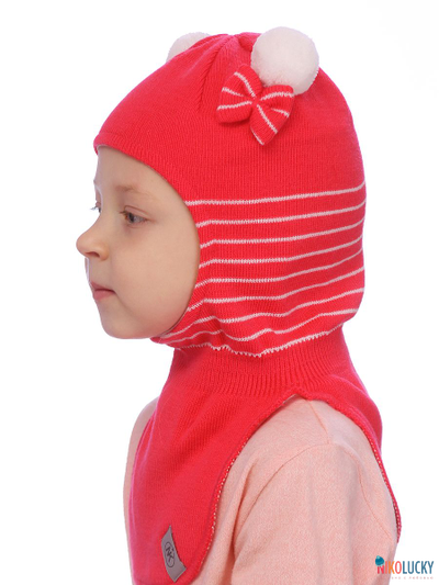 Шапка-шлем "Молли" 18202-03, цвет ярко-розовый, р. 52-54