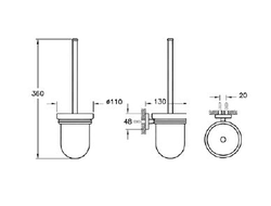 ДЕРЖАТЕЛЬ ЕРШИКА, ХРОМ, VITRA Q-LINE, A44999