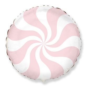 Фольгированный шар с гелием "Карамелька" розовый 45 см