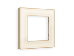 Рамка 1-ая Бежевое стекло органическое/Шампань, коллекция ARCTIC - Ambrella Volt - ALFA
