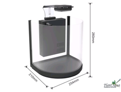 Аквариум Atman BGT-25 черный, 10 литров (254*210*260 мм)