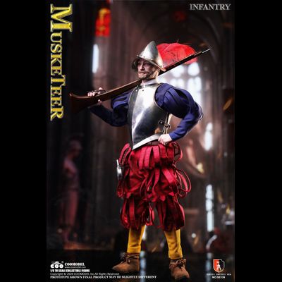 Испанский мушкетер (медно-никелевая версия) - КОЛЛЕКЦИОННАЯ ФИГУРКА 1/6 Series of Empires Spanish Conquistadors Nickel Silver Edition MUSKETEER (SE139) - COOMODEL