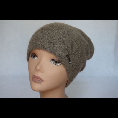 Шапка вязаная зимняя Vizio Италия 6705 CL ореховая