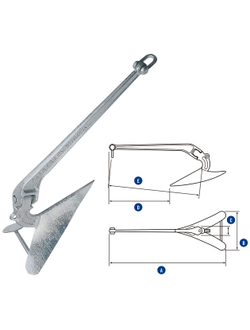 Якорь CQR LEWMAR 6,8кг