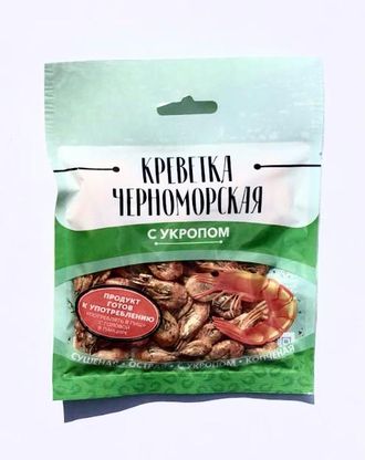 Черноморская Креветка в пакете С УКРОПОМ, в упаковке 25 гр.