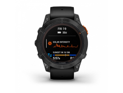 Умные часы Garmin Fenix 7 Pro Solar серый с черным ремешком (010-02777-01)
