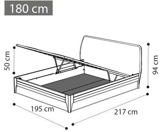 Купить Кровать "Akademy" 180х200 см с подъёмным механизмом от компании Camelgroup итальянского произ