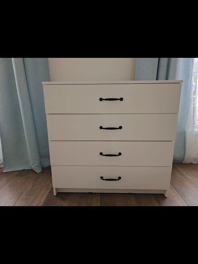 Эва КМ-021 комод 4 ящика (улучшинная фурнитура) Белый