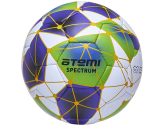 Мяч футбольный Atemi SPECTRUM, микрофибра, бело-зелено-синий, размер 5