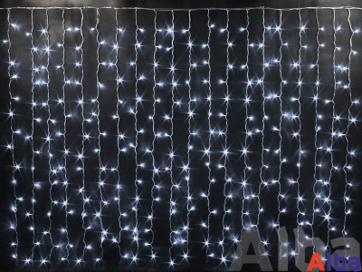 Занавес 2*1.5 м, БЕЛЫЙ ХОЛОДНЫЙ, IP54 Мерцание