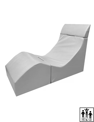 Терапевтическое релаксирующее кресло Кубик Большой - L60xB40xH50 белый, винилискожа DNN