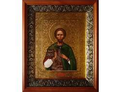 Виктор Дамасский Воин, Святой мученик. Рукописная икона 22х28см в киоте.
