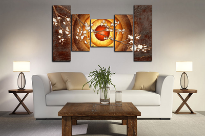 Модульная картина "Сакура и солнце"