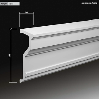 Карниз 4.81.001 сборный - 290*96*2000мм