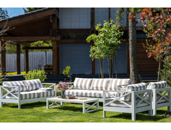 Белая диванная группа из алюминия MIA XL