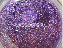 Полиэстровые блестки глиттер Голография Фиолетовый 0,1 мм