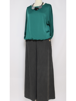 Блузка "ШЁЛК" малахит, бежевая, голубая р.48-54