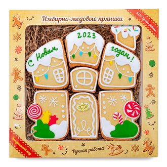 Набор новогоднего печенья с логотипом