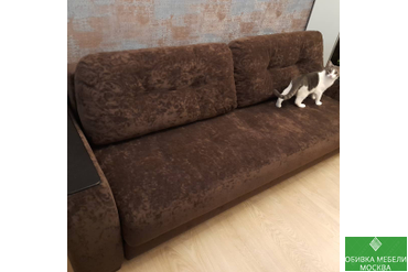 Диван фирмы Эстетика перетянули тканью антикоготь флок