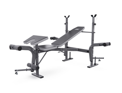 Скамья со стойками под штангу с партой для бицепса DFC D702 PRO