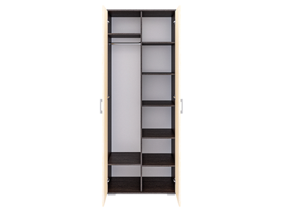 Шон-13 шкаф двухдверный распашной Венге/Дуб молочный