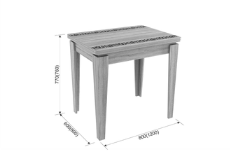 Стол обеденный раздвижной ФАНТАЗИЯ 0,8м (1,2м)