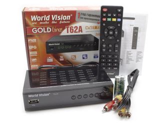 World Vision Т62А. С индикатором, внутренний БП (WI-FI, IPTV, HDMI, 2 USB, DOLBYDIGITAl)