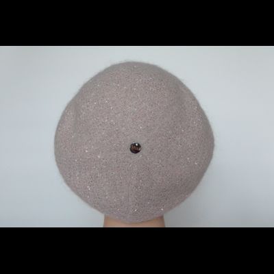 Розовый берет с мелкими пайетками Vizio Италия 6997