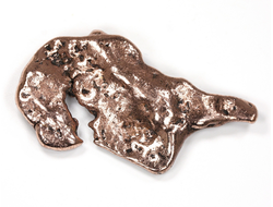 Медь полированная с одной стороны, коллекционный образец, США (60*32*10 мм, вес: 49 г) №25683