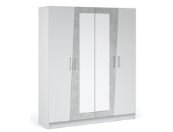 Шкаф Антария 4-х дверный Белый жемчуг/Ателье