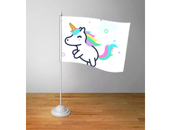Флажок настольный Единорог №1