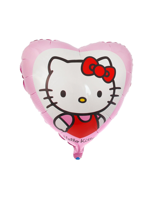 Сердце розовое Hello Kitty 18"/46см