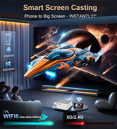 Портативный видеопроектор Everycom Vortex со встроенным Android 11.0