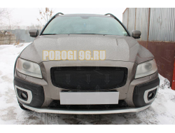 Защита радиатора Volvo XC70 II 2013-2016 black низ с парктроником PREMIUM