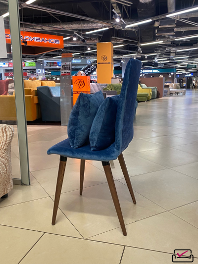 Чехол на стул "Велюр" Джинсовый. Россия