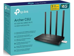 Wi-Fi роутер TP-Link Archer C6U Черный