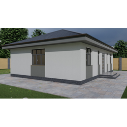 Одноэтажный дом с тремя спальнями 83м² (S63)