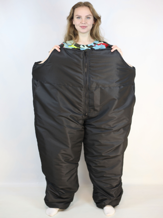 Костюм для охранника зимний, чёрный, великан (большого размера 68-70, 72-74, 76-78, 80-82)