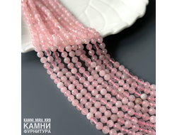Розовый кварц огранка в ромбик 6,2-6,3 мм, цена за нить 19 см