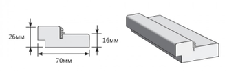 Коробочный брус (Экошпон Эконом) МДФ 2070*70*26 с уплотнителем