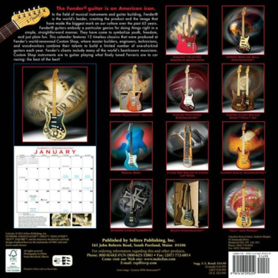 Fender Custom Shop Guitar Official Календарь 2015