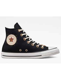 Converse Chuck Taylor All Star Valentines Day черные высокие с вышивкой A03932C