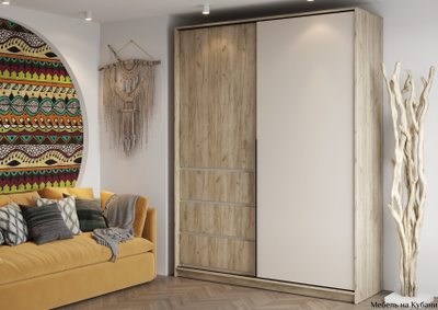 Бохо ШК-006 шкаф-купе Дуб Крафт Серый/Кашемир