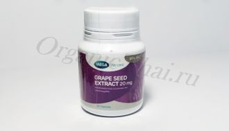 Купить Grape Seed Mega (20 capsules, экстракт, антиоксидант), отзывы, инструкция по применению
