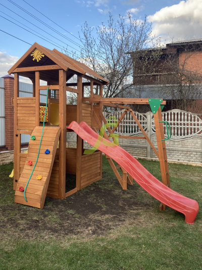 Детская площадка IgraGrad Клубный домик 2 с трубой и рукоходом