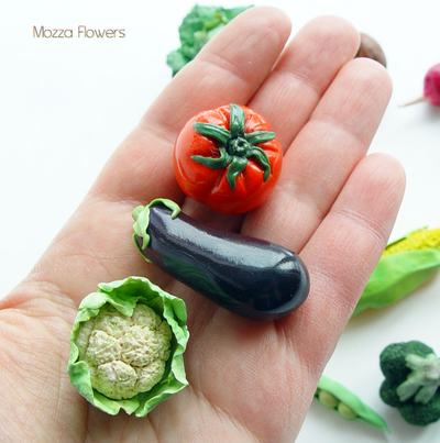 Овощи из полимерной глины улучшенные.