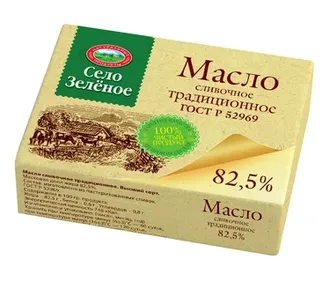Масло сладко-сливочное 82,5% 175г село зеленое