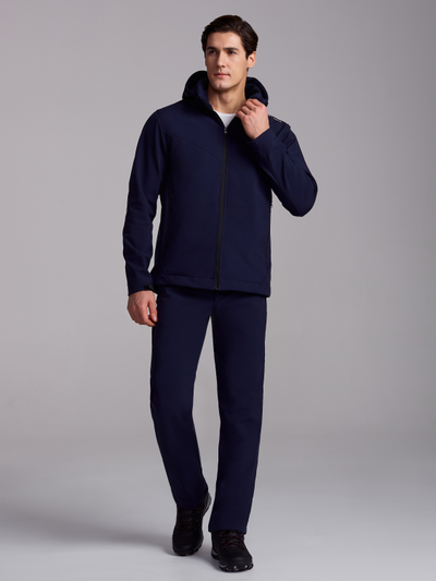 Утепленные спортивные брюки  мужские 261BM-1402, темно-синие