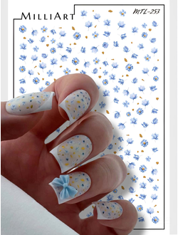 Слайдер-дизайн MilliArt Nails Металл MTL-253 Золото