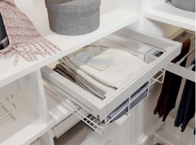 Корзина для белья белая, с доводчиком полного выдвижения  WG-KOS Z...-10  GTV *